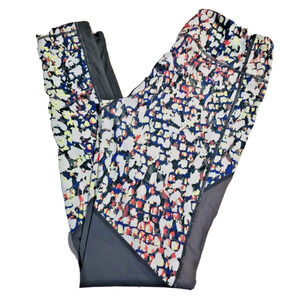 Zella Live In Small Leggings Bright Colored Yoga Cropped Pants Leopard Print